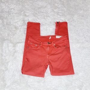 Rag&Bone zipper capri Pink Jeans